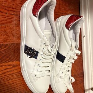 White and Red Women's Sneakers